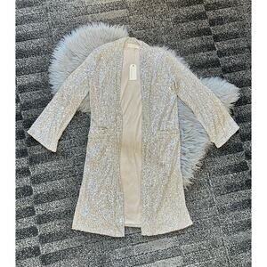 Vici Collection By Together Something Special Pocketed Sequin Duster S NWT($120)